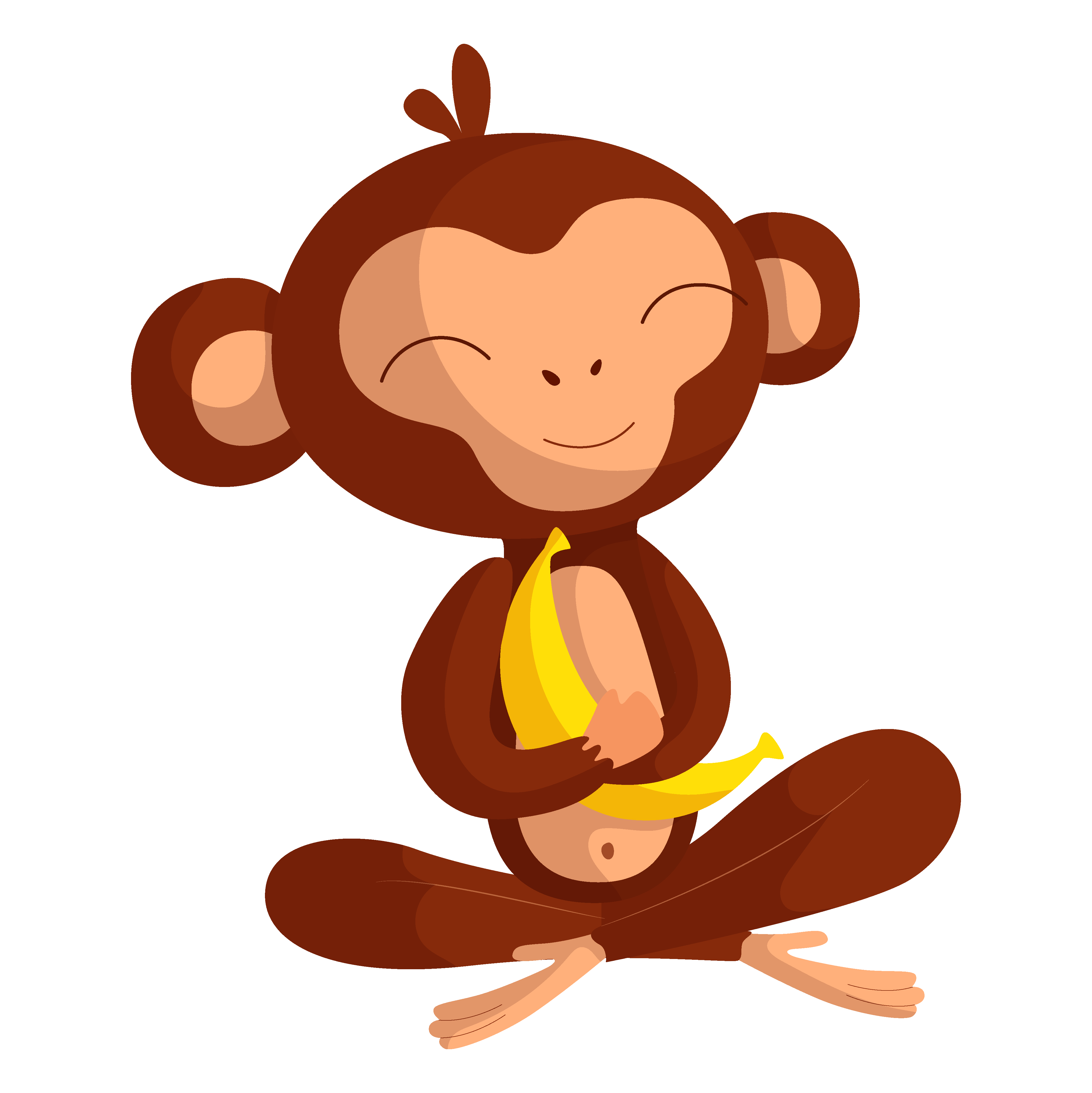 卡通手绘水彩小猴子设计图__野生动物_生物世界_设计图库_昵图网nipic.com